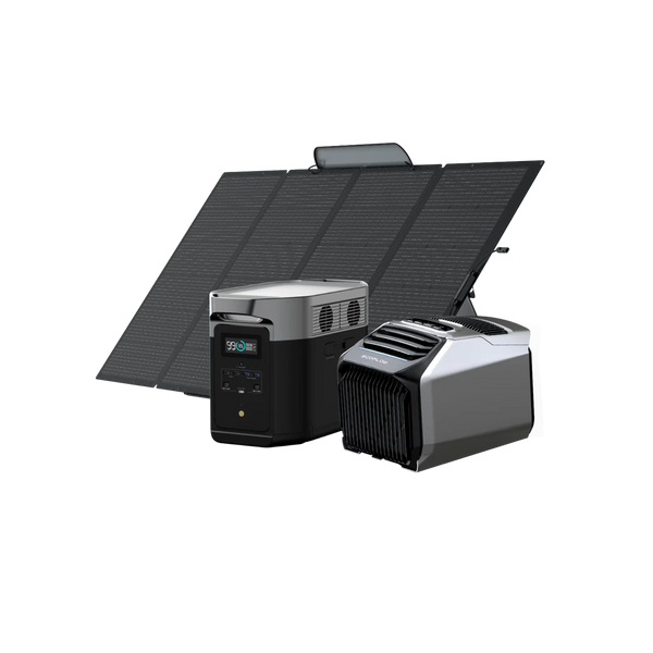 EcoFlow WAVE 2 + Station électrique EcoFlow DELTA Max 2000 + Panneau solaire portable 400W