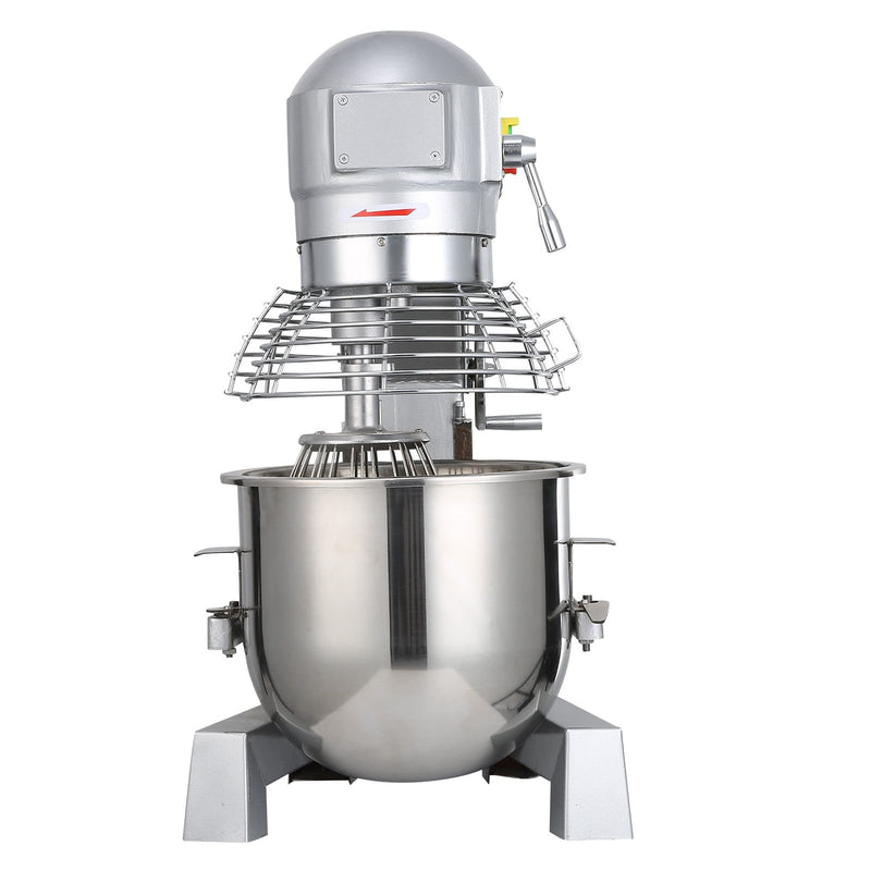 VEVOR Mélangeur de Patisserie Professionnel Mélangeur 750W à 3Vitesses Commercial Robot de Cuisine en Acier 20L avec Tige de Mélangeur de Protection Contre les Eclaboussures 520x420x760mm