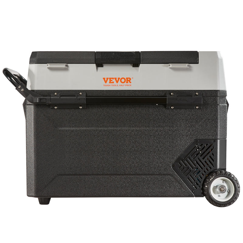 VEVOR Glacière Électrique Portable de 38 L Réfrigérateur de Voiture Portable 12/24 V CC 100-240 V CA Frigo Voiture Double Zone 0,708 kW.h -20 °C à 10 °C Réglable Congélateur pour Camion Bateau Camping