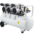 VEVOR Compresseur d'air silencieux sans huile 22 gallons 80 l air comprimé silencieux avec 2 manomètres pour réparation domestique, nettoyage du chauffage au sol, peinture en tôle
